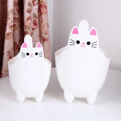 Trash Storage Bucket Household Supplies Desktop Trash Can Without Cover Cat Shape Capacity Garbage Storage Living Room Bedroom