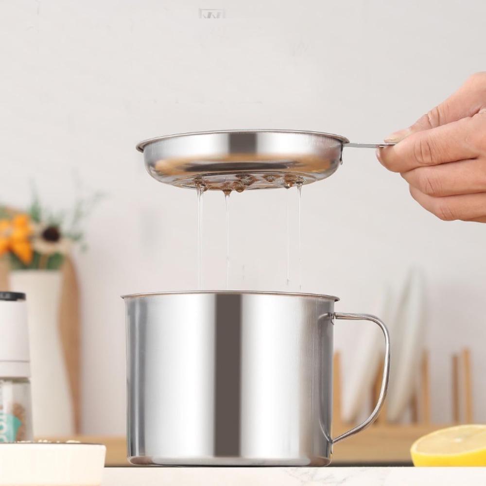 45 OZ Speckfettbehälter Küchenölbehälter Glas mit Filter zur Aufbewahrung von Fleischbratöl und Kochfett