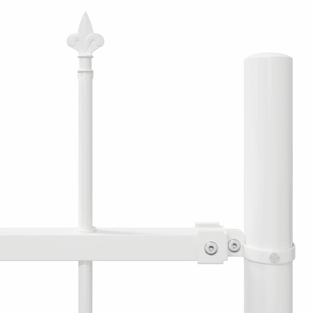 Garden Fence Woerden White 1.7 X 0.6 M Powder Coated Steel