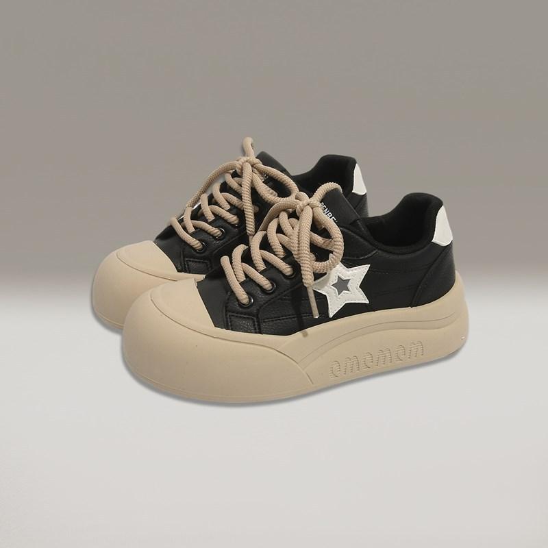 

Round head thick sole niche casual shoes 2025 spring new popular high value board shoes campus versatile sports shoes tide 40