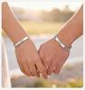 Vnox Free Custom Couple Bracelets for Men Women, Stainless Steel Adjustable Chain Wristband, Valentine's Day Birthday Gift New