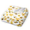 Super Warm Blankets Travel Bee in honeycomb and flowers Throw Blanket  Flannel Bedspread For Couch Chair Pattern Sofa Bed Cover