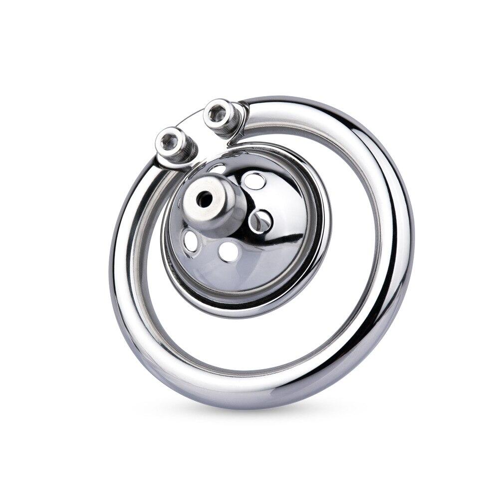 Metal Hollow CB Lock Men's Penis Cage with Catheter Cock Rings  Sex Toys Stainless Steel  Urethral Chastity BDSM