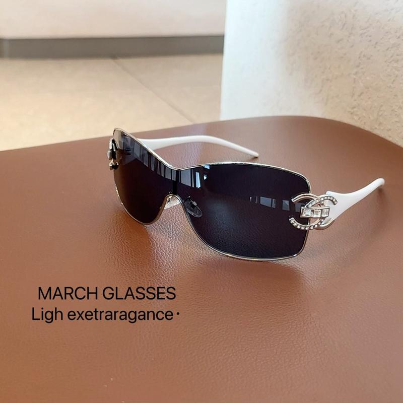 

New Conjoined Luxury Women Sunglasses Oversized Woman Sun Glasses Black Eyewear Trendy Men Glass Lentes De Sol Mujer 2025 No Case