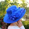 Elegant Womens Sun Hat With Flower Decor For Summer Outdoor Events