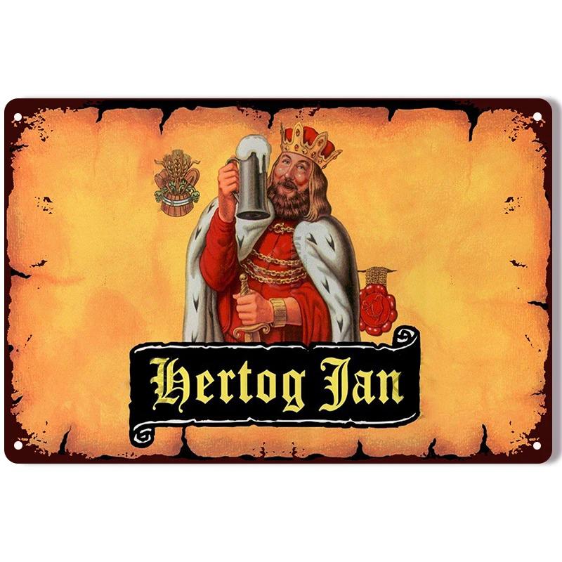 Retro Beer Posters Home Decor Plate Vintage Metal Tin Sign Hertog Jan Metal Plaque Pub Bar Wall Room Decoration