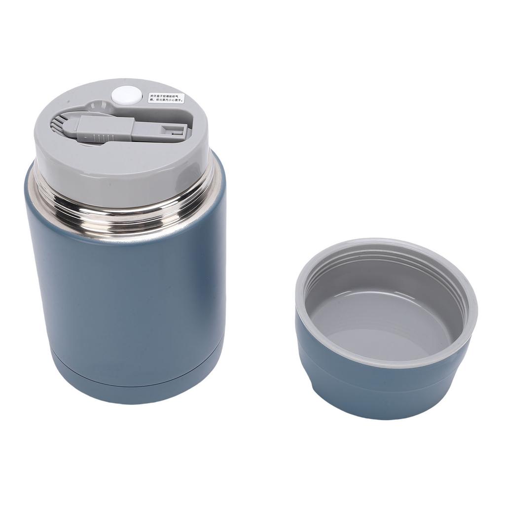 Yalıtımlı Yemek Termosu 1000ml Kapasite 304 Paslanmaz Çelik Sıcak Yemek Öğle Yemeği Kabı Katlanabilir Kaşık ile