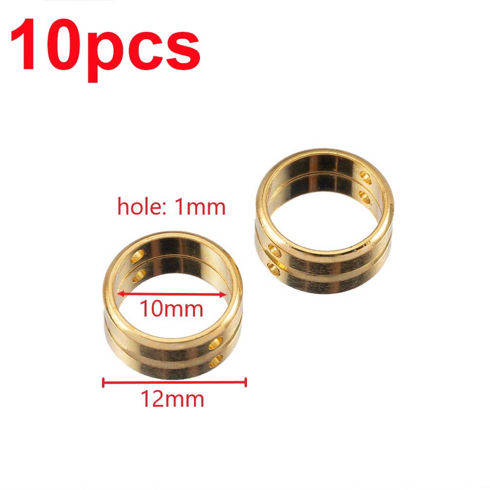 10pcs 5pcs 2 Hole Stainless Steel Round Frame Spacer Beads DIY Necklace Bracelet Earring Circle Connector Pendant Jewelry Making