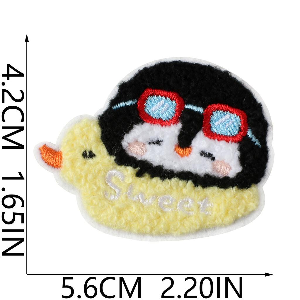 Cute Cute Penguin Plush Cloth Sticker Seam-Free Ironing Clothing Luggage Personalized Dress Repair Patch Cloth Art Sticker