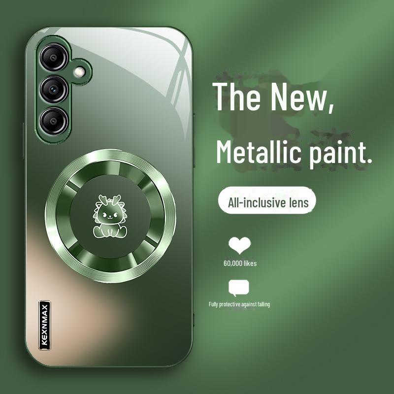 

Совместимый чехол для Samsung A73: Новый A72 Gradient Dragon, защитное стекло для линз A71 Liquid Glass, защита A70 от падений и грязи. Samsung A14 5G зелёный