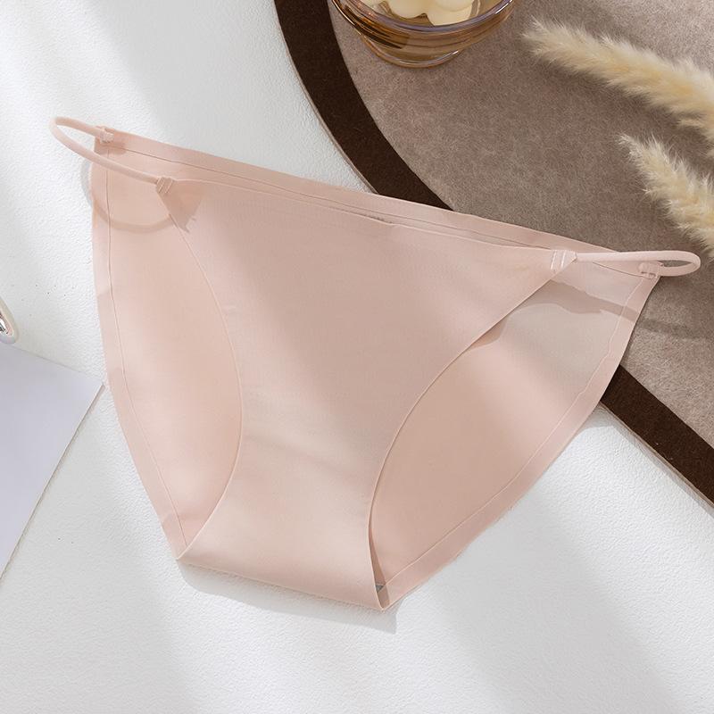 Damen Frühling und Sommer Leichte Eis-Seide Ohne Abdrücke Niedrige Taille Dünner Bund Baumwollzwickel Dreiecksslip