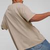 Puma Solid Color Logo Casual Round Neck Short Sleeve T-Shirt Men Tops Brown 538070-88