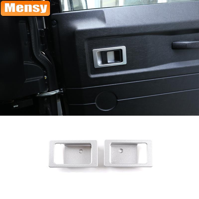 For Land Rover Defender 90 110 130 2004-2019 Aluminum Alloy Car Door Lock Pin Inner Handle Frame Decoration Cover Car Accessory