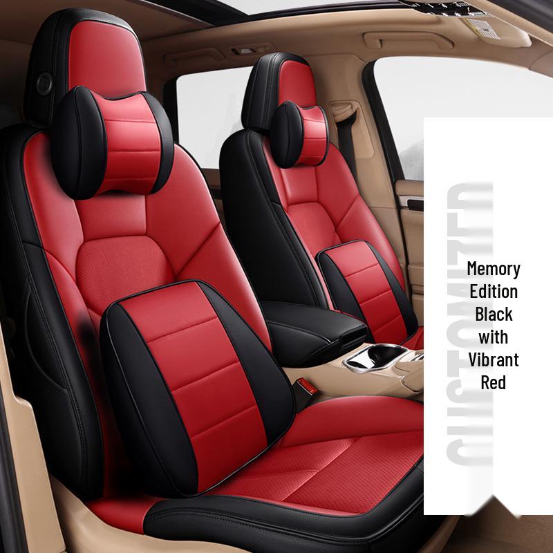 Full Coverage Genuine Leather Seat Cushion for BMW 5 Series and Porsche Cayenne