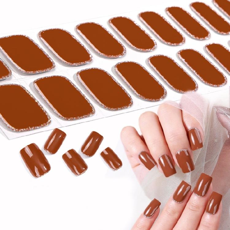 22Pcs Gel Nail Strips Gel Nail Stickers No Curing Necessary Fashion Nail Art Easy Application for Professional Look