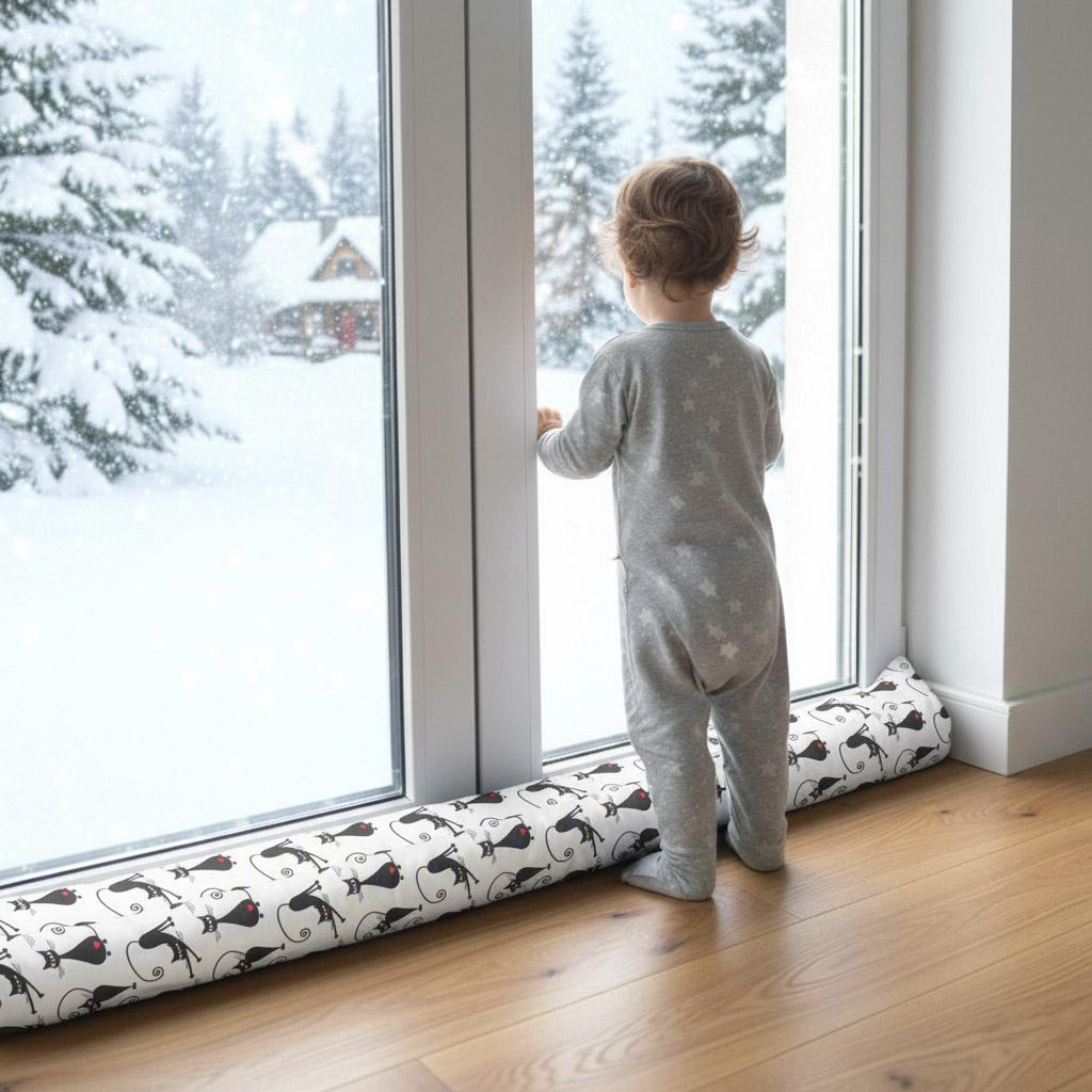 Crib Bumper Minky Roll Pillow 200cm - Cats