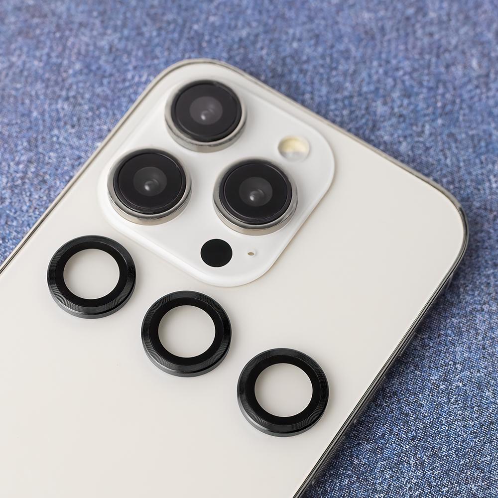 Zestaw Szkieł Na Aparat Do Iphone 16 Pro 6,3" Czarna Ramka (3Szt)