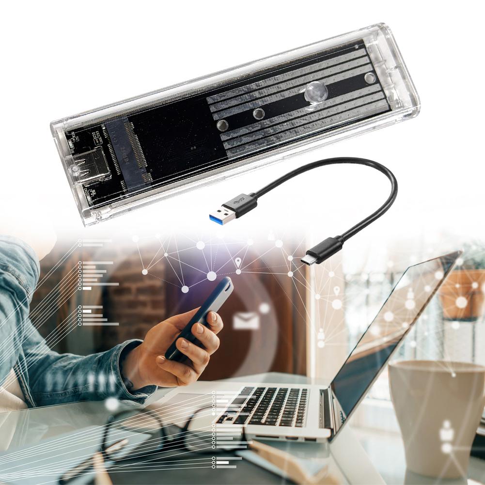 

Корпус для внешнего SSD M.2 NGFF SATA Type C USB 3.1 10 Гбит/с Прозрачный Внешний корпус для SSD Адаптер для внешнего SSD 2230/2242/2260/2280 as show