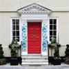 Front Door Decoration 2pcs Set Spring Summer Beach Floral Theme Elements Porch Hanging Flag, Double Hanging, Indoor Outdoor Party Supplies, Hanging Fl