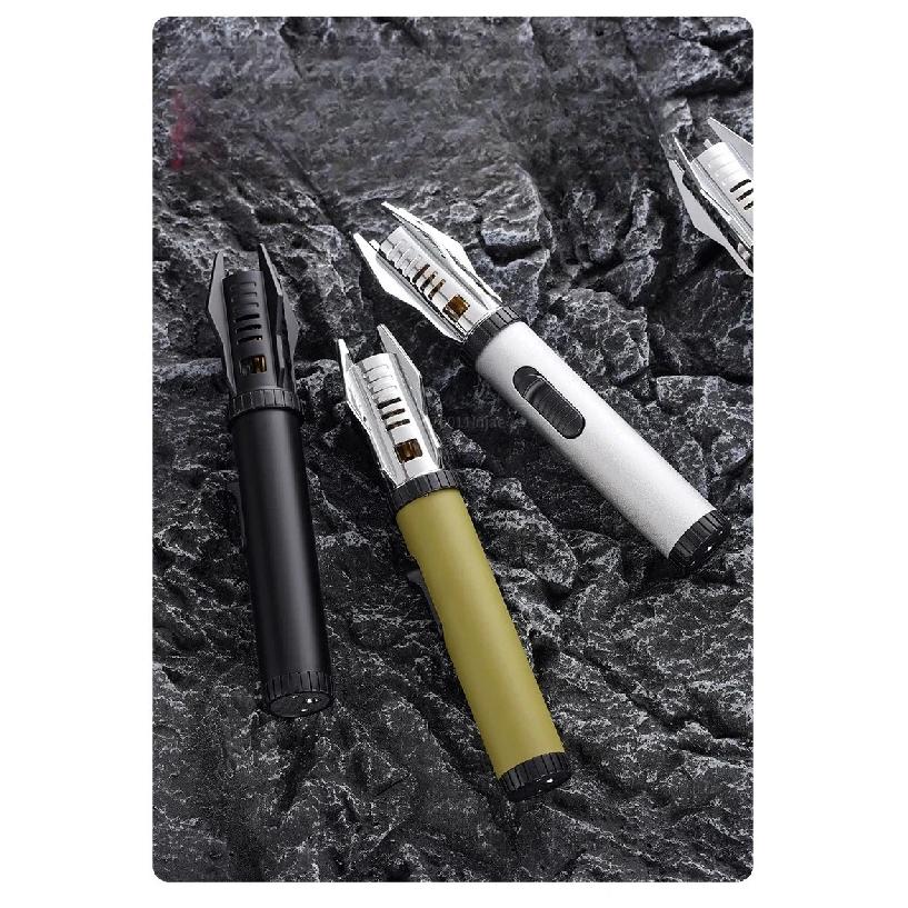 Planet Lightsaber Metal Outdoor Windproof Turbine Torch Jet Lighter BBQ Welding Cigar Tool Butane Gas Lighter 360° Gun