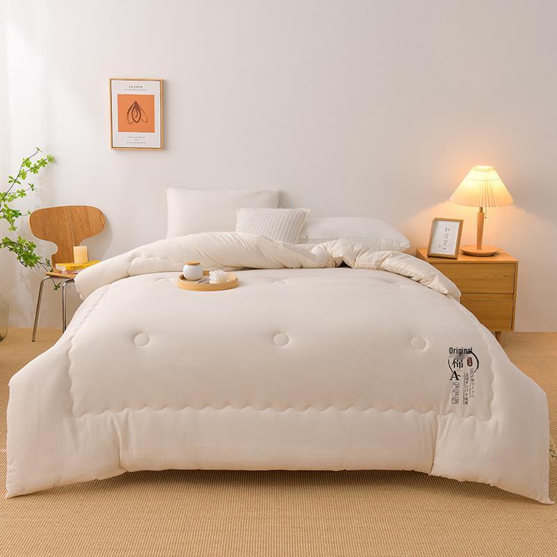 Class A Cotton Soybean Fiber Quilt - Thick, Warm, and Perfect for Spring, Autumn, or Winter; Ideal for Student Dormitories.