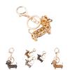 Elegant Rhinestone Dachshund Dog Key Chain Versatile Accessory For Everyday Use