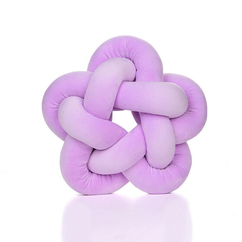 Cotton Hand Knot Back Cushions Cozy Car Lumbar Waist Back Pillow Home Decor Sofa Seat Cushion Soft Office Hand Rest Pillows