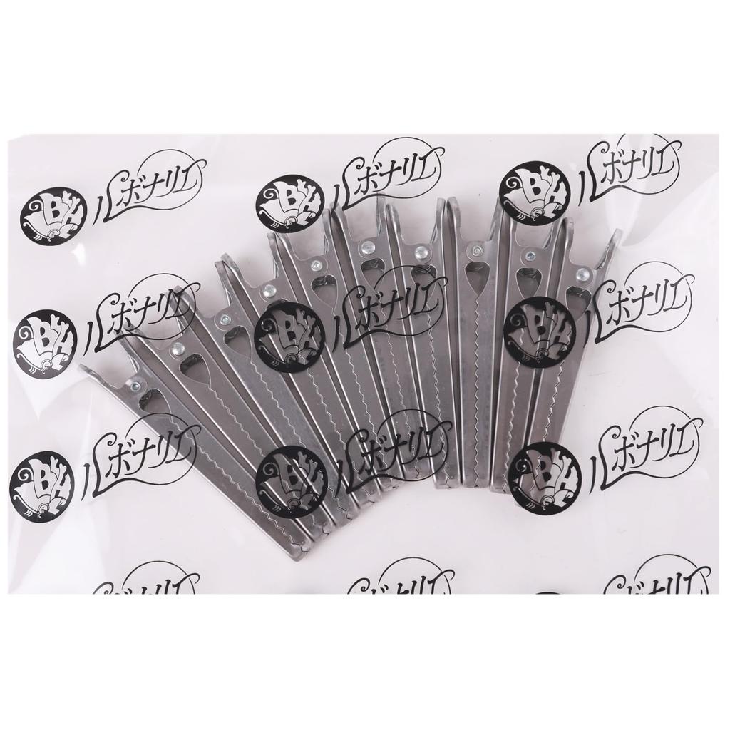 Rubonarie Rostfritt Stål Påsklämmor för Matförvaring, Försegling och Fuktskydd (Silver, Stor, Set med 12 delar)