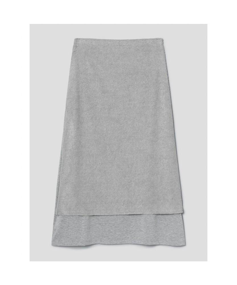8SECONDS Jersey Layered Skirt Gray