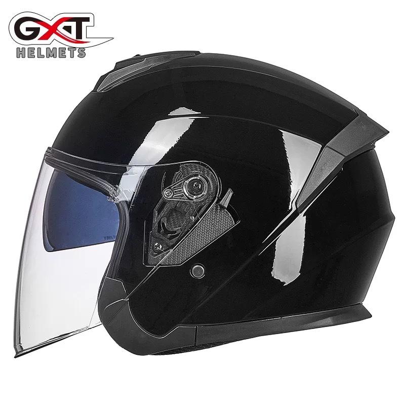 

Motorcycle helmet, winter riding electric vehicle helmet, adult four-season men s and women s double lenses, battery car half helmet XL