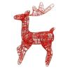 Christmas Wrought Iron Deer Figurine with Led Light Holiday New Year Party Decor