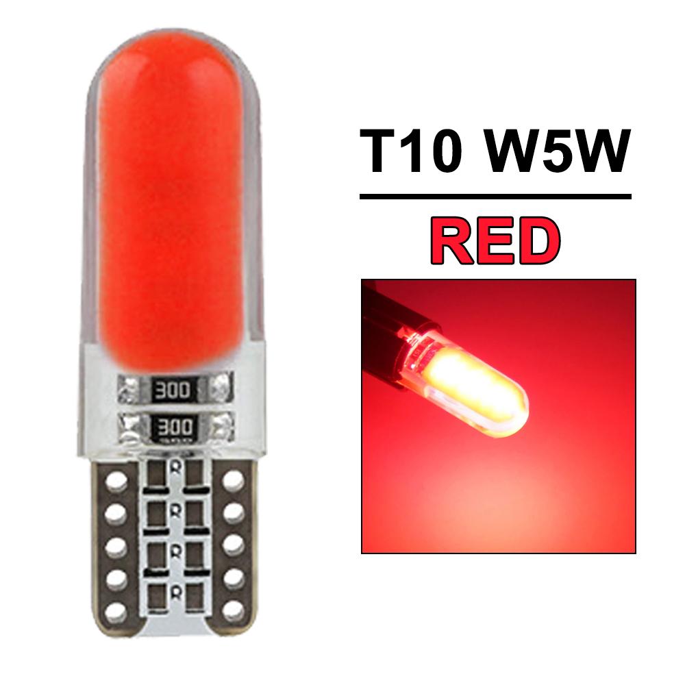2-20 PCS Car Signal Lights T10 W5W LED Bulbs COB 12SMD Waterprof 12V 7500K White Auto Door License Plate Trunk Wedge Side Lamps Bulbs 7