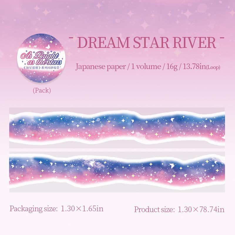 

4 styles 33mm*200cm Shining like a star series collage sticker Scrapbooking Material Diary Album Junk Journal Supplies