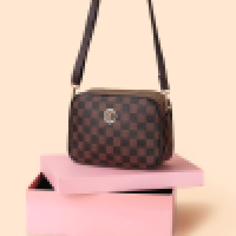 

Сумка-камера для женщин среднего возраста, сумка через плечо, сумка на одно плечо, квадратный шахматный узор, ретро-модная и трендовая женская сумка