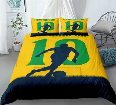 Famous Football Player 3d Bedding Set Football Printed Duvet Cover Set with Pillowcase Europe/Australia/USA Twin Queen King Size