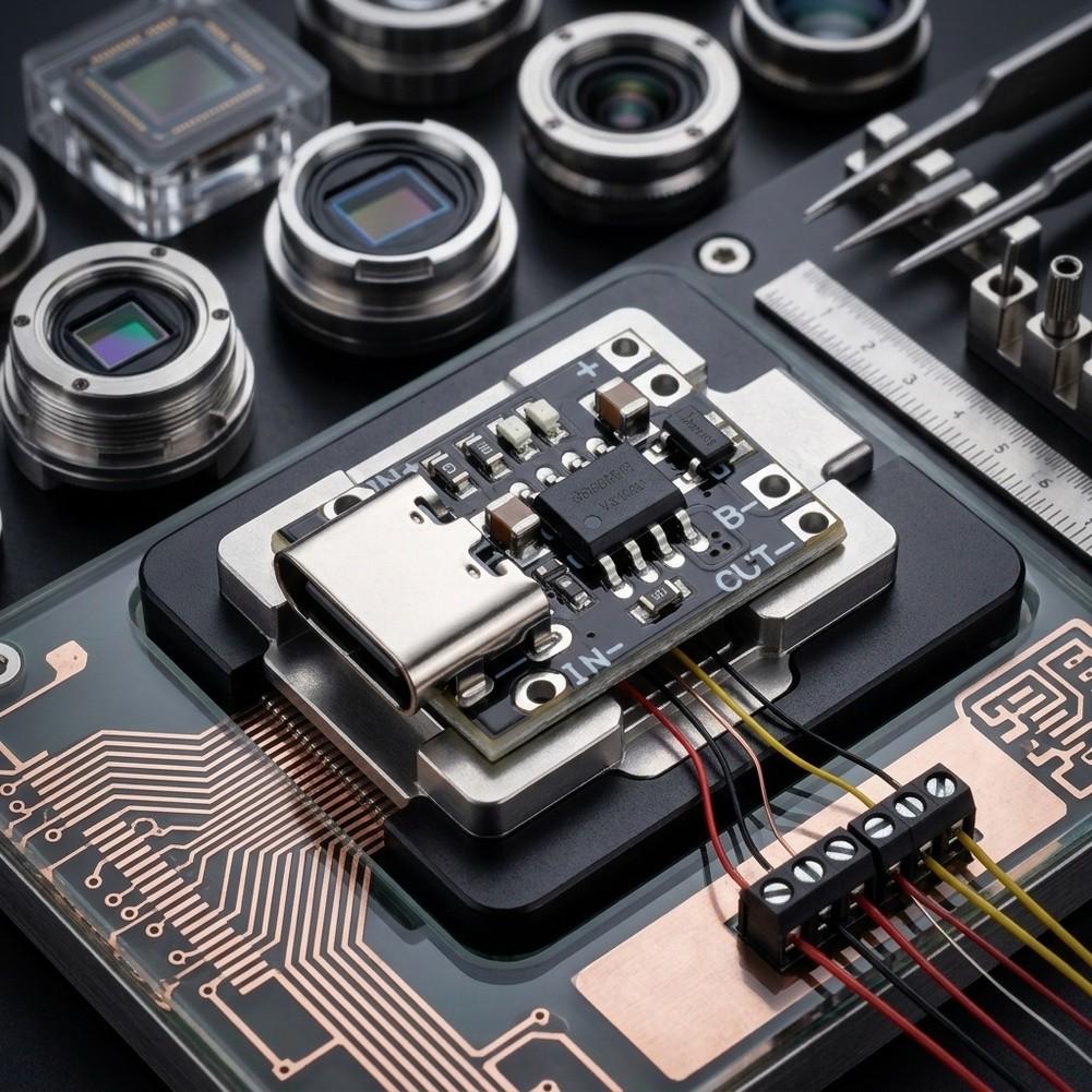 10 pcs TP4057 Type-C 1A lithium battery charging board with overcharge protection and dual LED status indicator