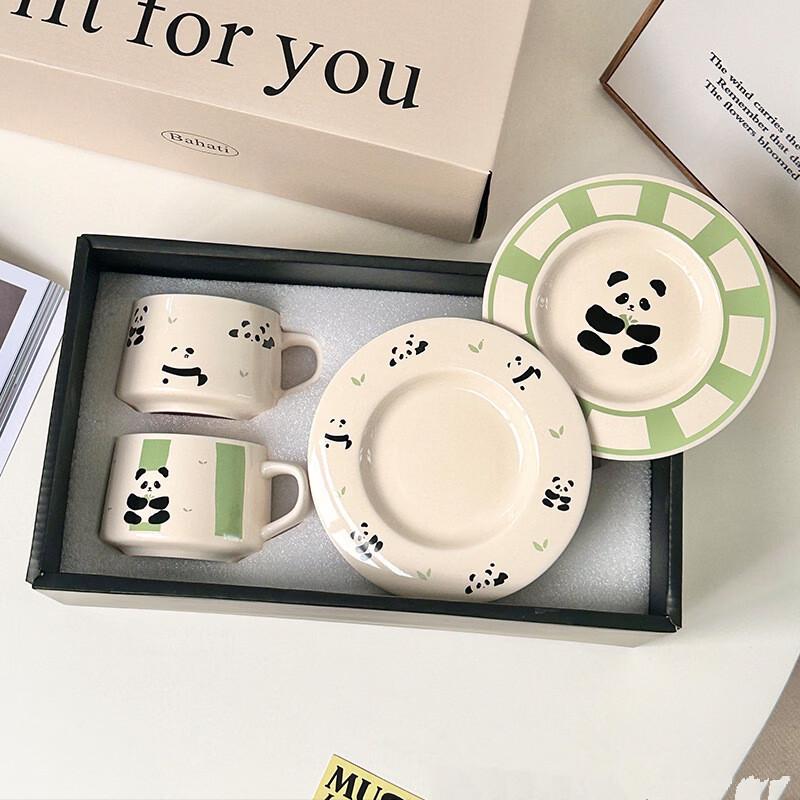 Shangqi Cute Panda Coffee Mug Set