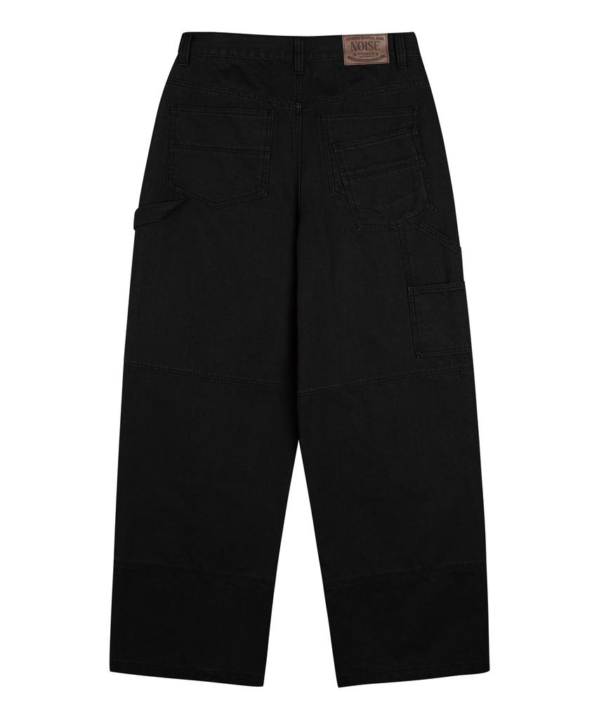 NOISE Double Knee Carpenter Work Pants_[Black]