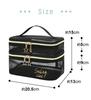 GPT Vanity Mesh with Handles and Star Large Spa Black [Suitcase Company] Pouch, 2-Tier Charm, Box-Shaped, Black, Lightweight, Capacity, Handbag, Bag,