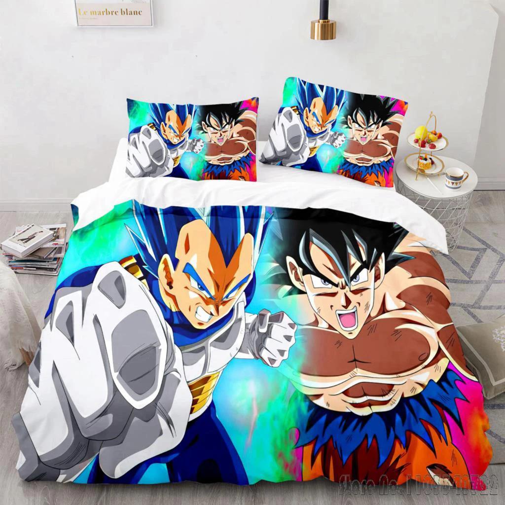 Anime Dragon Ball 3D With Pillowcase Child Bedding Set Baby Duvet Cover Sets Bedclothes Twin Single King Kids Adult Gift