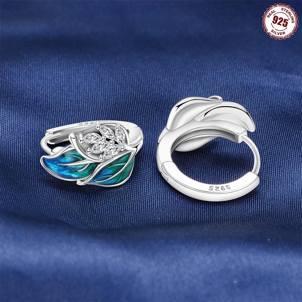 925 Sterling Kupfer kreative rosa Kronen Ohrringe, elegante und schlichte Ohrringe, Zirkon gefertigt für den täglichen Gebrauch und zur Präsentation