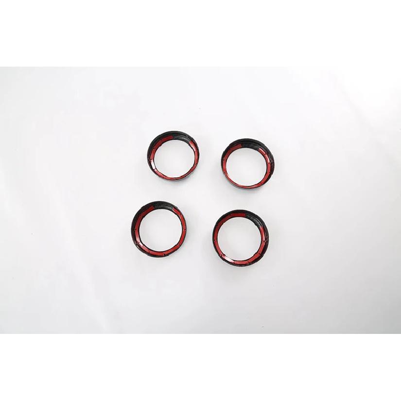 For BYD ATTO 3 Yuan Plus   Car Accessories Carbon Fiber Style Four-Door Tweeter Ring Hood Trimmed With Sequ