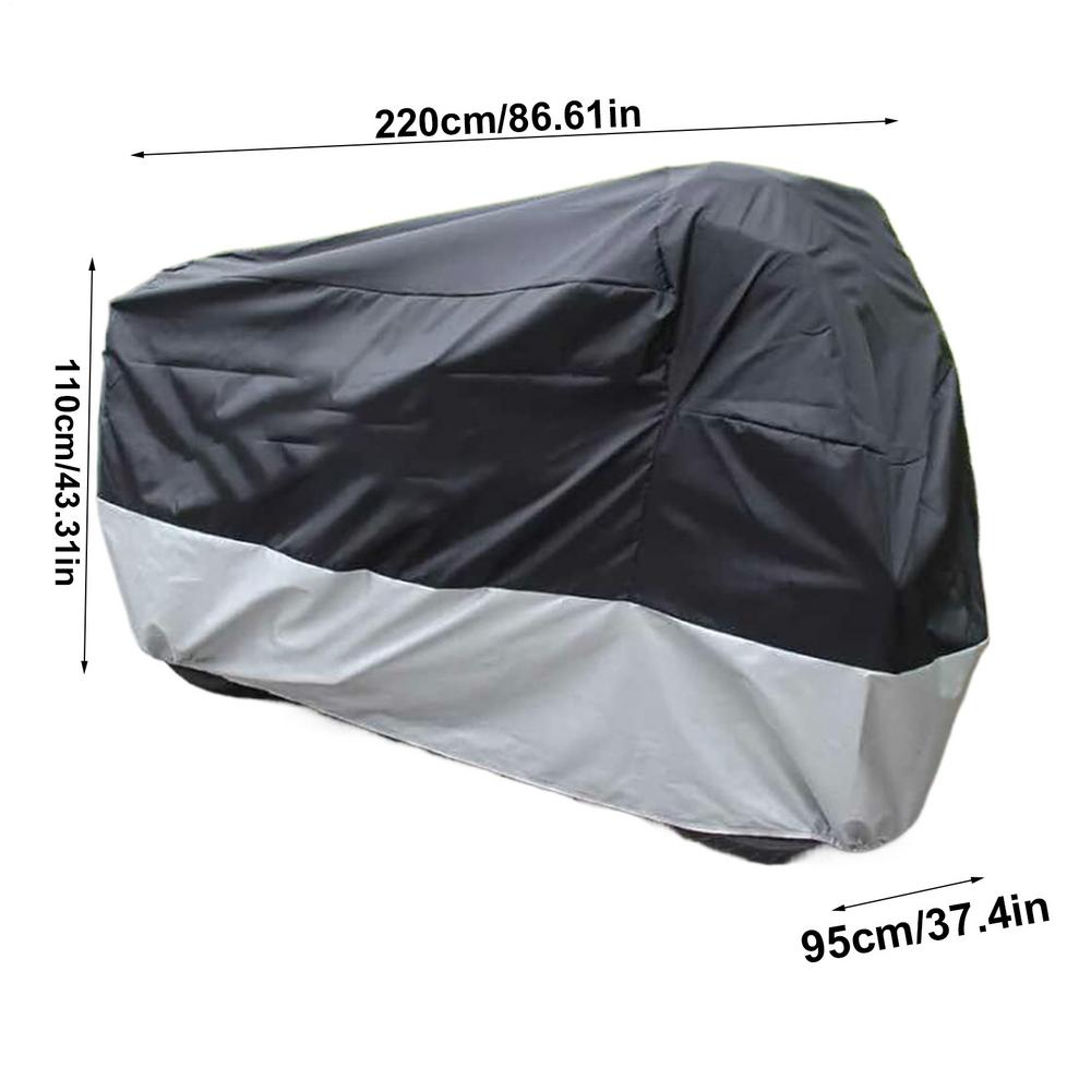 Motorcycle Cover Waterproof Outdoor Compact Waterproof Storage Cover All Season Windproof Storage Protector With Lock-Holes For
