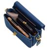 Coach Cassie 19 Metal Accents Decor Denim And Calfskin Shoulder Crossbody Handbag Small Women Handbags Dark-Blue CAT45-B4RHO