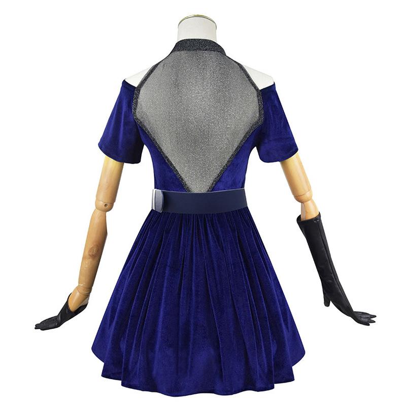 Mizi Cosplay Clothing Wig Pink Gradient Blue Purple Long Hair Stage Costume Skirt Anime Alien Stage Halloween Dress For Woman