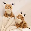 2030Cm Simulation Wild Animal Lynx Plush Toy Stuffed Sitting Spotted Brown Plushie Appeasing Gift