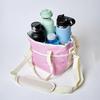 Family Size 4-Compartment Drink Bag with Adjustable Strap Multiple Tumbler Carrier Caddy Outdoor Hiking Walking Insulated Beverage Holder