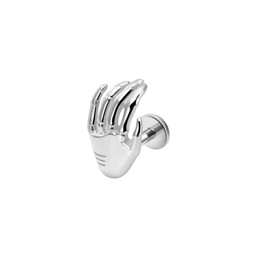 316L Stainless Steel Gothic Skull Claw Cartilage Piercing Stud