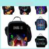 Set elegant și distractiv de rucsac în trei piese pentru copii, cu modele geometrice