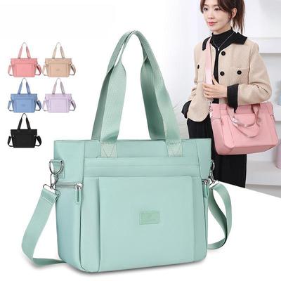 Versatile Korean-Style Women’s Large Nylon Single-Shoulder Tote Bag
